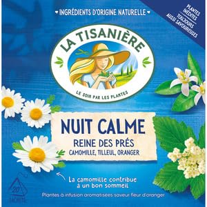 La Tisaniere Infusion Nuit Calme 20 Sachets 37.5g (La Tisaniere Calm Night Infusion 20 Sachets 37.5g)