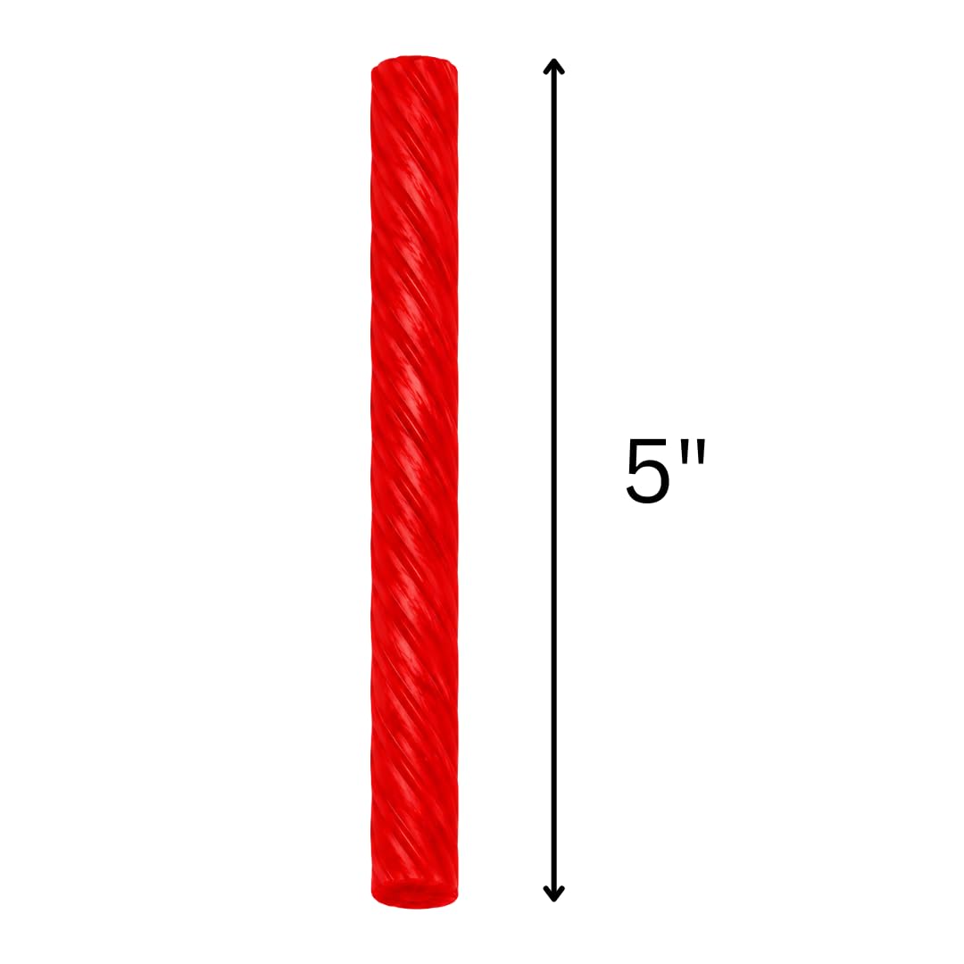 Old Fashioned Candy Sticks - Pack of 10 - Cherry - Individually Wrapped 5 in. Sticks - One 10 Count Box