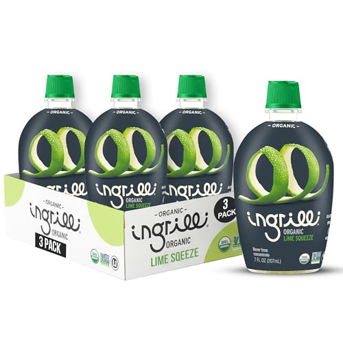 Ingrilli Organic Lime Squeeze, 7 Fl Oz Bottle (Pack of 3)