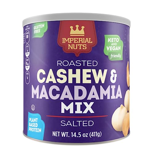 Imperial Nuts - Macadamia Nuts Oil Roasted Roasted | Gluten Free, Vegan and Keto Friendly Food | Plant Based Protein, Delicious Buttery Taste | Kosher