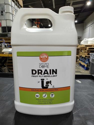 Nature’s Dome Drain Fly Killer Gel - 1 Gallon - Kills & Prevents Drain Flies, Fruit Flies & Sewer Flies - Natural Plant-Based Treatment for Sinks