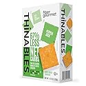 Fiber Gourmet Pepper Jack Thinables Baked Cheese Crackers - Healthy Keto Crackers with 13g Fiber, 5g Protein, 70 Calories, 6g Net Carbs - Kosher Made
