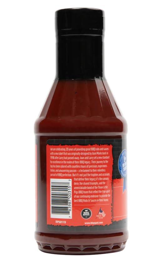 Three Little Pigs - Puff 'n' Huff - Kansas City Sweet BBQ Sauce - New Formula - 20.2 oz.