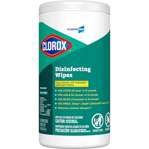 CloroxPro Clorox Disinfecting Wipes, Fresh Scent, 75 Count (Package May Vary)