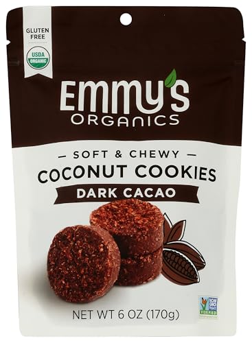 Emmys Organic Dark Cacao Coconut Cookies, 6 OZ
