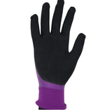 Red Steer A204 Flowertouch H2O Waterproof Purple Women's All Purpose Gloves, Nitrile Overdip, Sizes S-L, Sold by Pair (Medium)