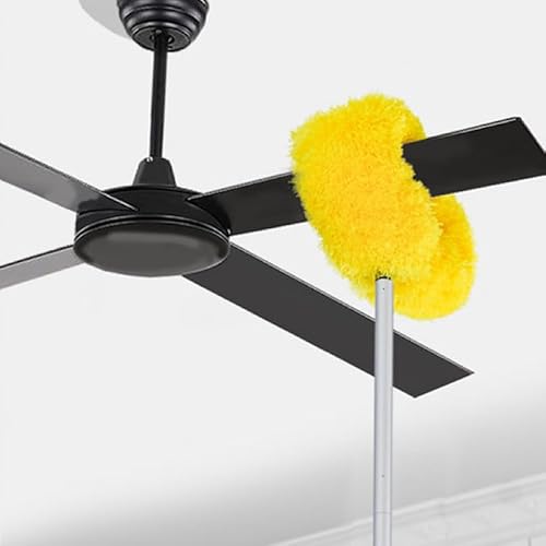 ZRNFC Washable Ceiling Fan Cleaner, Microfiber Duster with Retractable Extension Pole for Cleaning High Ceiling Fans, Furniture, Blinds, Cars