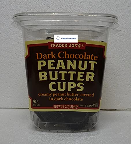 Trader Joe's Dark Chocolate Peanut Butter Cups Container 16oz 454g