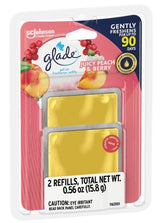Glade Gel Air Freshener, 2 Count Refills, Juicy Peach & Berry, 0.56 oz