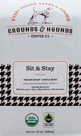GROUNDS & HOUNDS Sit and Stay Coffee Whole Bean, 12 OZ