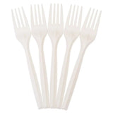 100% Eco Friendly Compostable Forks Disposable Forks Cornstarch Based 50 Large Disposable Utensils (6.7 in.) Durable and Heat Resistant Alternative