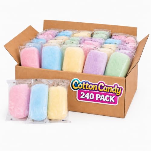 Lupy Lups! Cotton Candy Party Pack - Individually Wrapped Small bags, 0.5 oz Each - Perfect for Stockings, Treats, Party Favors, Buffet Tables,