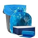 Plasticplace 45 Gallon 1.2 MIL Blue Industrial Strength Trash Bags - 40" x 46" - Pack of 100 - For Industrial, Home, & Recycling