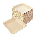 Perfectware Earth Friendly All Natural Premium Quality 100% Compostable & Biodegradable 5 Inch Birch Wood Disposable Plates. Great for Parties