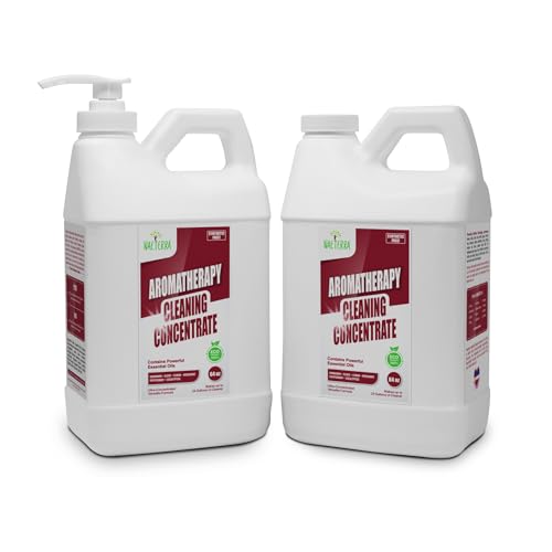 Naeterra 2-Pack All Purpose Aromatherapy Cleaner Concentrate (Total 128oz) - Makes 256 Refills - Plant-Based Formula - Clove, Cinnamon & Rosemary