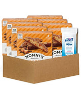 8x Nonnis Biscotti Salted Caramel 6.72 OZ Bundle with Hand Sanitizing Wipes - Crunchy Italian Biscotti with Caramel Flavor Plus Convenient Wipes