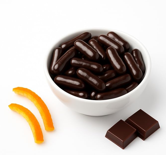 HolanDeli Premium Dark Chocolate Covered Orange Peel 12oz Bite Size