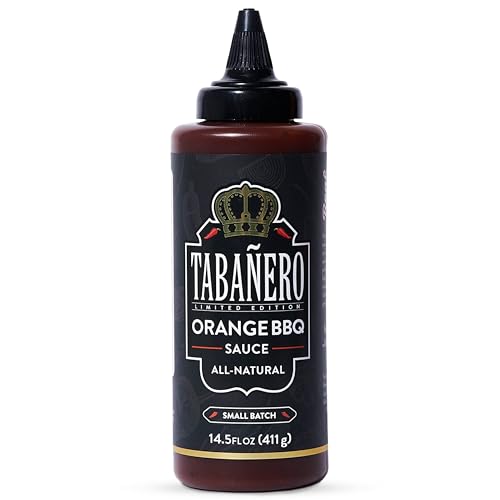 Tabañero Orange BBQ Sauce, Born in Florida, Sweet Barbecue, Bottle, 14.5oz
