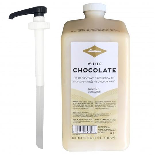 Fontana White Chocolate Mocha Sauce (63 oz, 2 Pack) - Premium White Chocolate Flavoring for Coffee, Lattes, Desserts & Baking - Includes Dispensing