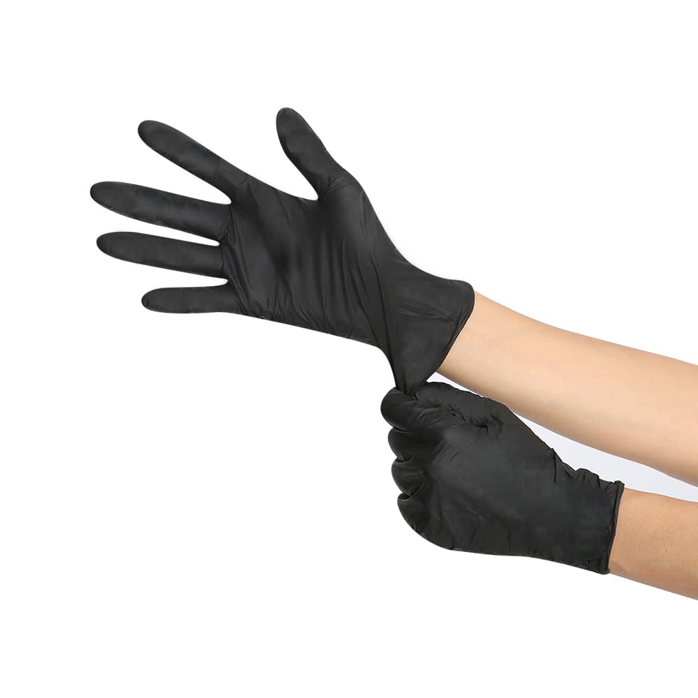 BLUZEN Black Extra Strength Disposable Nitrile Gloves XLarge, Rubber and Latex Free Gloves, For Surgical, Medical, Food Service, Kitchen, Mechanic