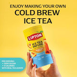 Lipton Ice Tea Infuse Black Tea Peach Cold Brew Tea Bags - 10 Count - Brews in Cold Water in Just 5 Minutes - Water Bottle Friendly for on-the-Go