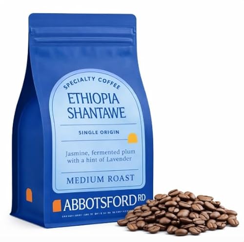 Ethiopia Shantawe Coffee, Medium Roast Ethiopian Coffee Beans, Floral & Fruity Notes with Jasmine, Plum & Lavender, Flavored Single Origin Whole Bean