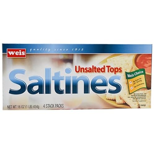 Weis Quality, Cracker Unsalted Saltines, 16 Ounce