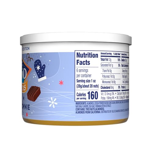 Blue Diamond Almonds, Holiday Frosted Brownie Flavored Sweet Snack Nut Almonds Perfect Size for On-The-Go, Holidays and Gatherings, Lunch, Adults