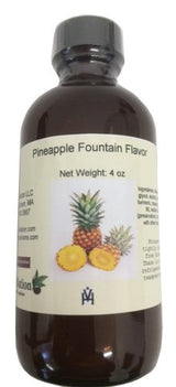 OliveNation Pineapple Flavor Fountain - 8 ounces - Kosher labeled - Gluten, Sugar, Calorie and Alcohol Free - Perfect for smoothies, icecream, shakes