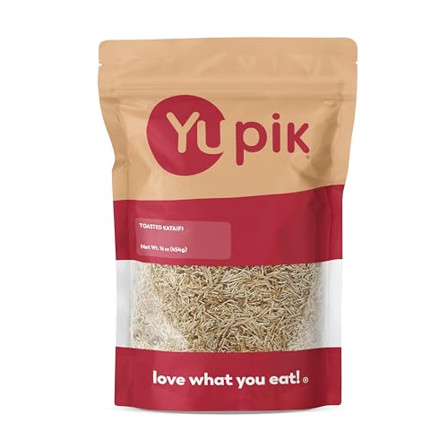 Yupik Toasted Kataifi 16 oz (1 lb), Kosher, Finely Shredded Fillo Dough, Crispy & Crunchy, Ready-to-Use, Ideal for Kanafeh, Baklava, Crispy Topping