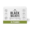 Hammons Fancy Large Black Walnuts -Wild Harvested - Non-GMO - Gluten-Free - High Protein - Keto Snack - Nuts for Cooking and Baking - 35Lb Box