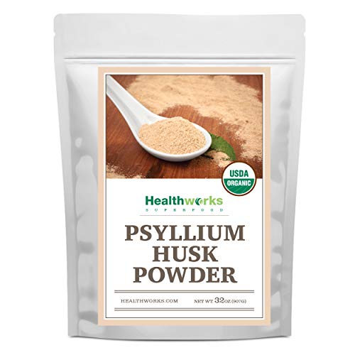 Healthworks Superfoods Organic Psyllium Husk Powder - 32 Oz / 2 Lbs - Raw - Certified Organic - Finely Ground Powder from India - Keto, Vegan