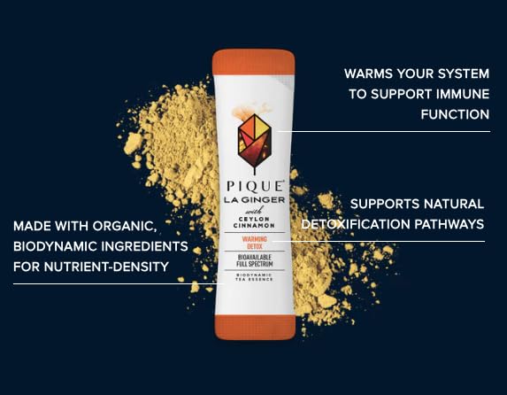 Pique La Ginger - Supports Healthy Immunity, the Natural Inflammatory Response, and Natural Detox Pathways - 28ct Single Serve Sticks (Pack of 1)