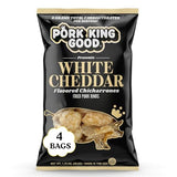 Pork King Good Pork Rinds (Chicharrones) (White Cheddar, 4 Pack)