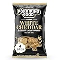 Pork King Good Pork Rinds (Chicharrones) (White Cheddar, 4 Pack)