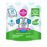 Dapple Baby Laundry Detergent Pacs - 30 Count - Fragrance-free Laundry Pods for Sensitive Skin - Plant-Powered Stain Remover - Newborn Essentials