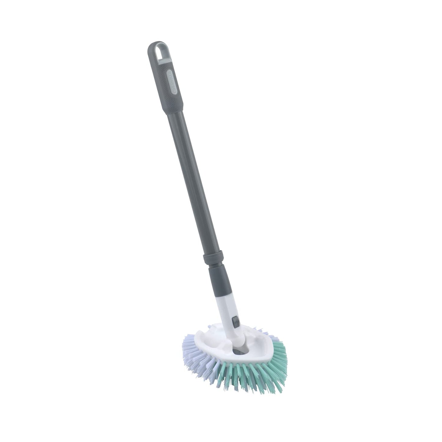 Casabella Tub & Tile Brush - Bathroom Cleaning Brush, Extendable Handle, All-Around Dual Bristles, Bristled Head, Non-Slip Grip