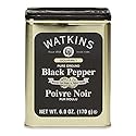 Watkins Gourmet Spice Tin, Pure Ground Black Pepper, 6 oz. Tin, 1-Pack