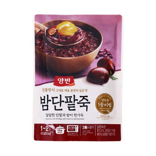 Dongwon Korean Porridge Pouch(420g): ?? ??? | ???? 2?, Sweet Red Bean, 2 Pouches