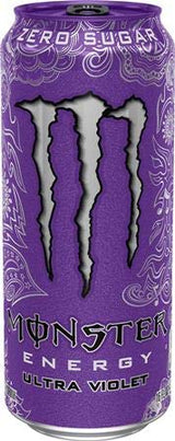 Monster Energy Drink Zero Ultra Variety - Paradise, Violet, Sunrise, Red 16 ounce (Pack of 16) and Stinger Chews (Assorted)