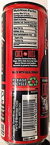 Cock 'n Bull ginger Beer, 12fl.oz. (Pack of 16)