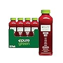 Pure Green Cold Pressed Juice - Rockin Beet - Fresh Functional Blend with Beet, Carrot, Apple, Lemon, Ginger - Natural, Gluten Free, Non-GMO, No