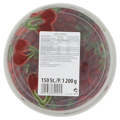 Haribo Happy Cherries, 1er Pack (1 x 1.2 kg)