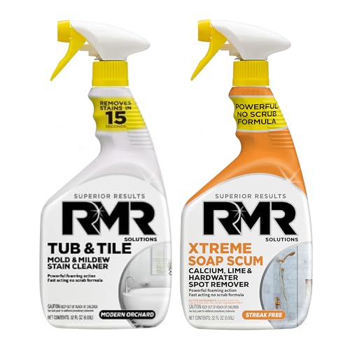 RMR Bathroom Breakthrough Bundle - Tub & Tile Cleaner + Xtreme Soap Scum Remover, 2-Step Deep Clean System for Shower, Tub, Tile, Grout, & Glass