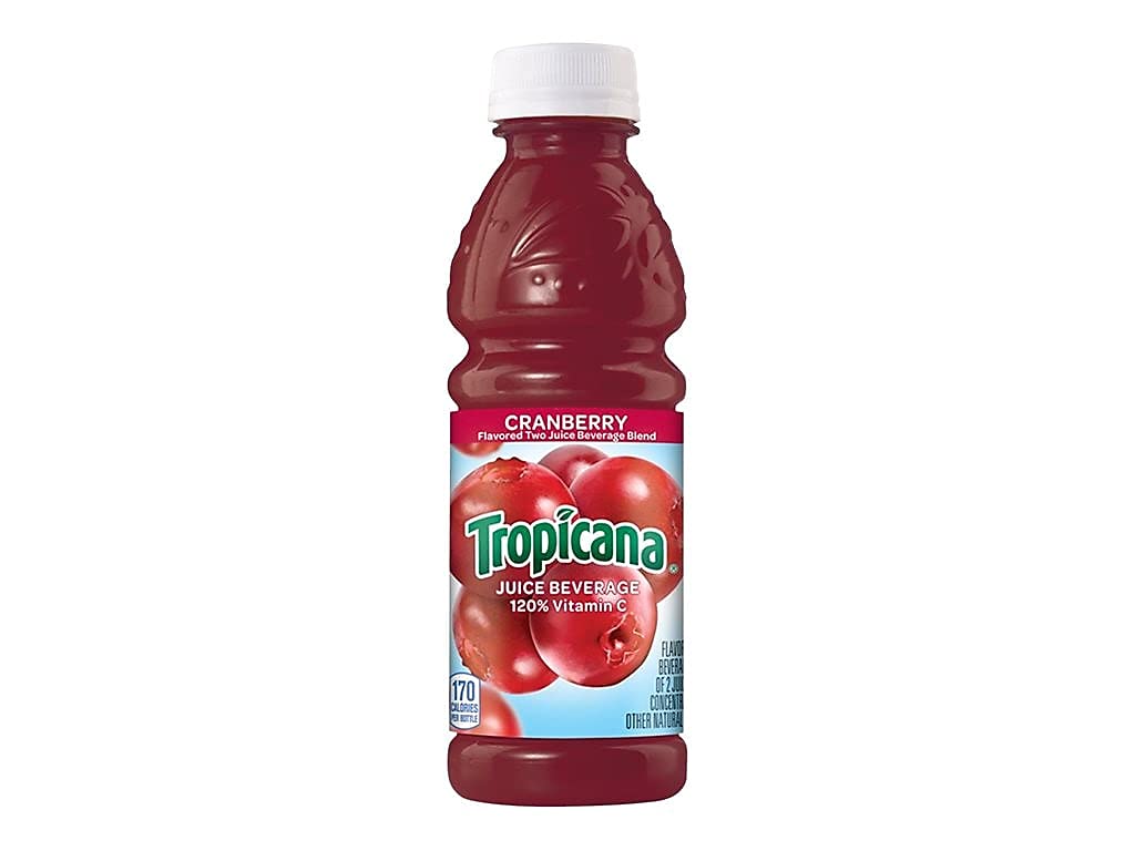 TropicanaÂ Cranberry, 10-oz. Plastic Bottles, 24 per Carton