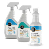 MB Stone Care Bath & Shower Kit | MB-3 Soap & Mineral Deposit Remover, MB-5 Stone Multi Surface Spray & MB-9 | Ready to Use Bundle for Cleaning