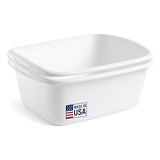 Tribello 2-Pack Dish Pans for Kitchen Sink, Plastic Tub Dishpan Wash Basin and Foot Bath for Soaking Feet, Wash Bucket for Washing and Storage