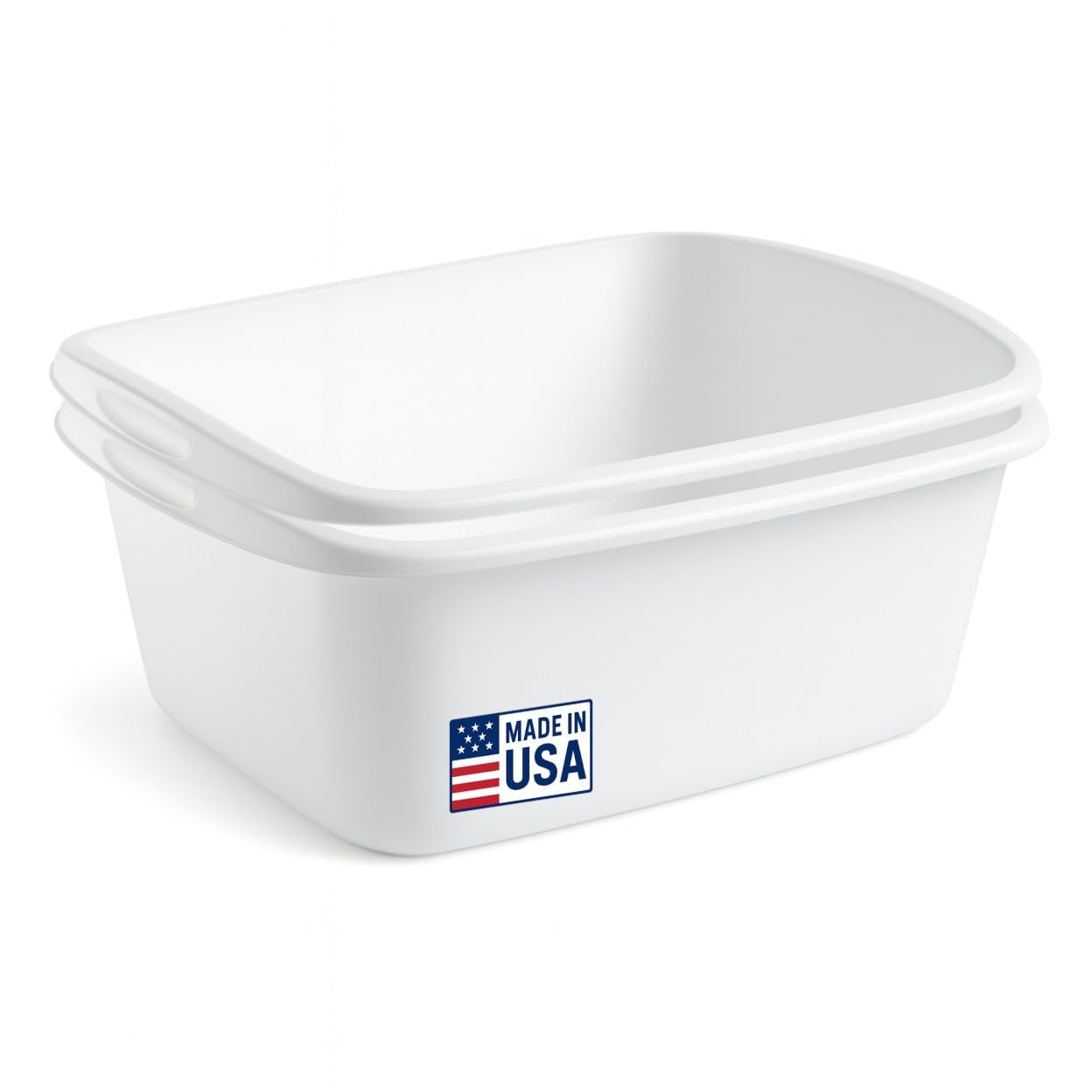 Tribello 2-Pack Dish Pans for Kitchen Sink, Plastic Tub Dishpan Wash Basin and Foot Bath for Soaking Feet, Wash Bucket for Washing and Storage