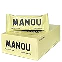 MANOU All Natural High Protein Bar, 20g Protein, 10g Prebiotic Fiber, No Added Sugar, Nothing Artificial (12 Count, Lemon Almond)