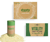 Sheets Laundry Club Bundle - 50 Pack (up to 100 loads) Fresh Linen Detergent Sheets, 40 Pack Vitality Dryer Sheets & 8 Oz. Uncharted Waters Scent
